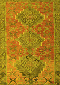 Oriental Yellow Traditional Rug, con821yw