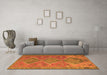 Machine Washable Oriental Orange Traditional Area Rugs in a Living Room, wshcon821org