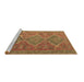 Sideview of Machine Washable Oriental Brown Traditional Rug, wshcon821brn