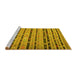 Sideview of Machine Washable Southwestern Yellow Country Rug, wshcon822yw