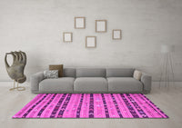 Machine Washable Southwestern Pink Country Rug, wshcon822pnk