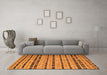 Machine Washable Southwestern Orange Country Area Rugs in a Living Room, wshcon822org