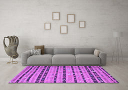 Machine Washable Southwestern Purple Country Area Rugs in a Living Room, wshcon822pur