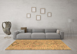 Machine Washable Southwestern Brown Country Rug in a Living Room,, wshcon823brn