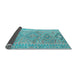 Sideview of Southwestern Light Blue Country Rug, con823lblu