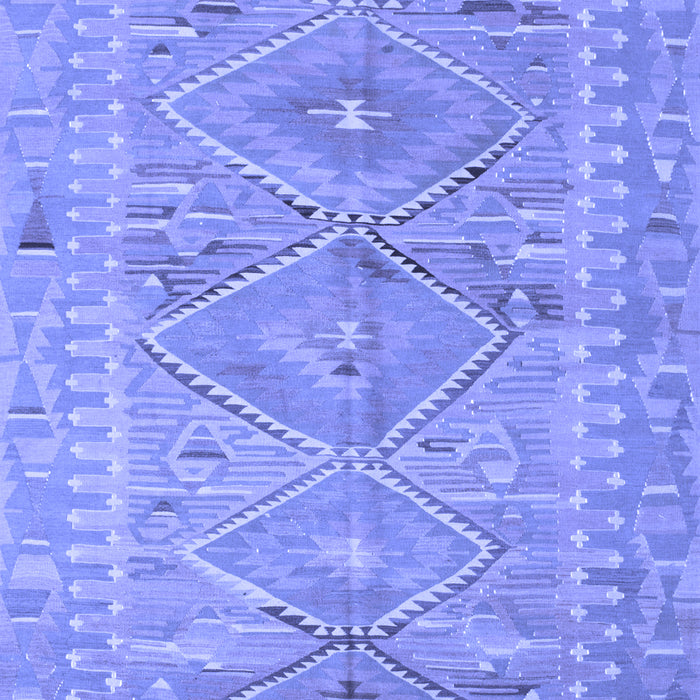 Machine Washable Southwestern Blue Country Rug, wshcon823blu