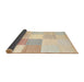 Thickness of Contemporary Khaki Gold Checkered Rug, con824