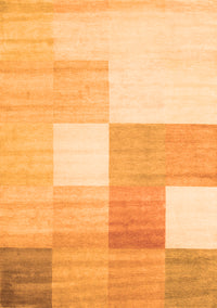 Checkered Orange Modern Rug, con824org