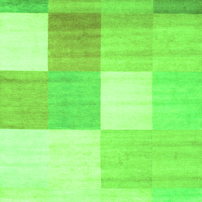 Serging Thickness of Machine Washable Checkered Green Modern Area Rugs, wshcon824grn