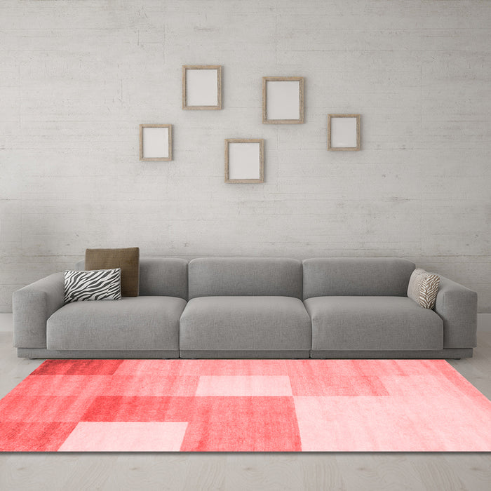 Modern Red Washable Rugs