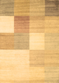 Checkered Brown Modern Rug, con824brn