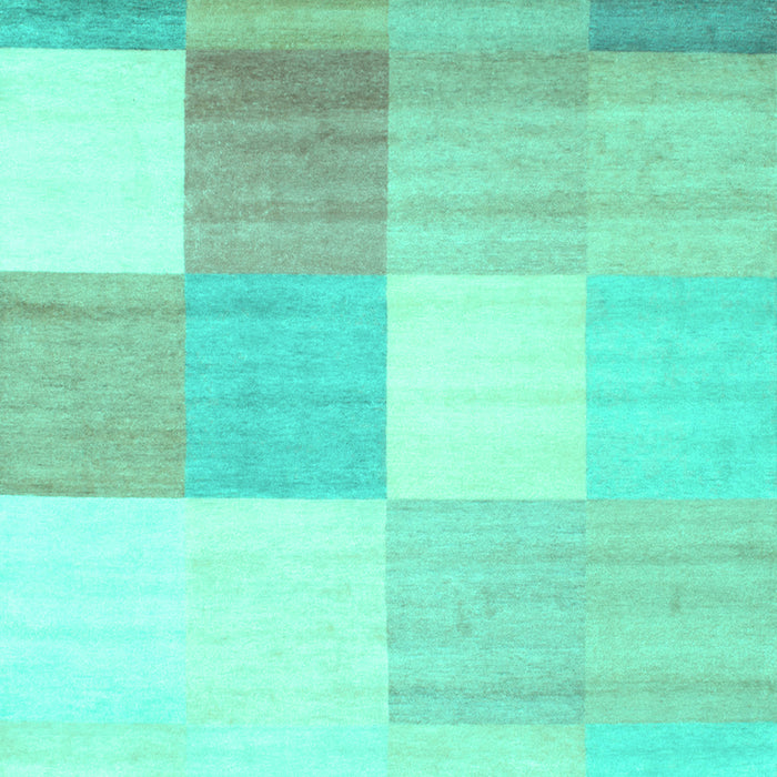 Checkered Turquoise Modern Rug, con824turq