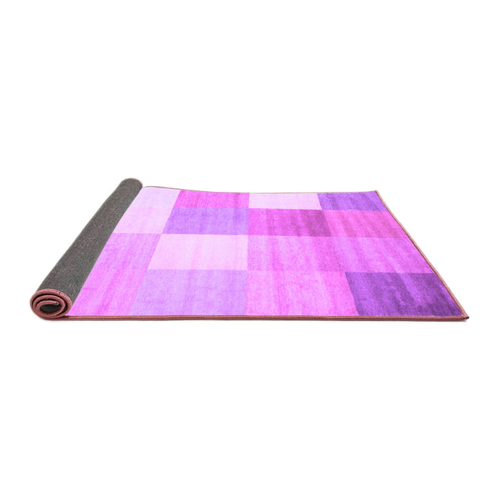 Sideview of Checkered Purple Modern Rug, con824pur
