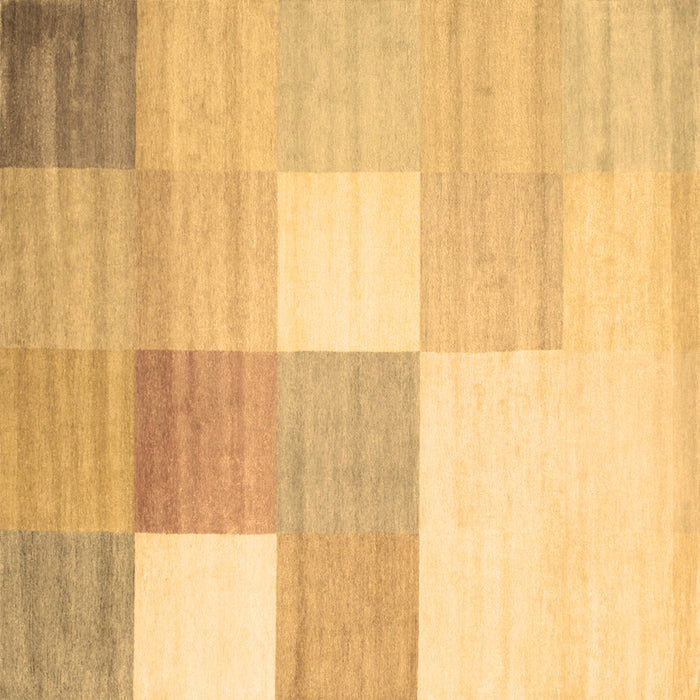 Square Machine Washable Checkered Brown Modern Rug, wshcon824brn