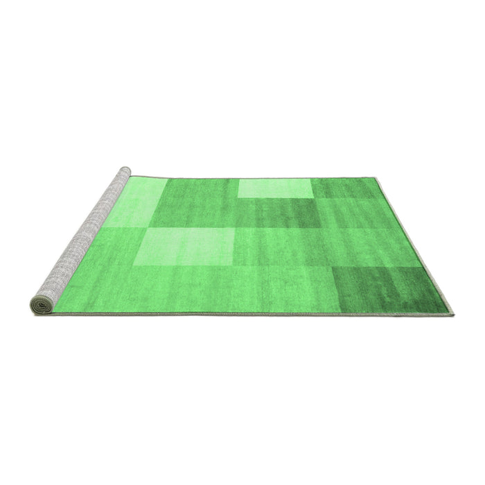 Sideview of Machine Washable Checkered Emerald Green Modern Area Rugs, wshcon824emgrn