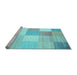 Sideview of Machine Washable Checkered Light Blue Modern Rug, wshcon824lblu