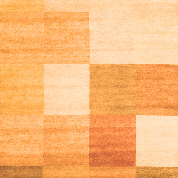 Serging Thickness of Machine Washable Checkered Orange Modern Area Rugs, wshcon824org