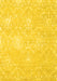 Machine Washable Abstract Yellow Contemporary Rug, wshcon825yw