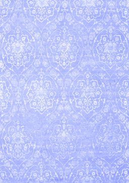 Abstract Blue Contemporary Rug, con825blu