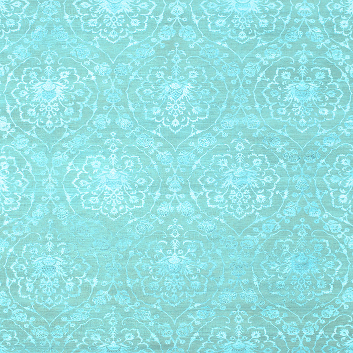 Square Machine Washable Abstract Light Blue Contemporary Rug, wshcon825lblu