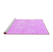 Sideview of Machine Washable Abstract Purple Contemporary Area Rugs, wshcon825pur