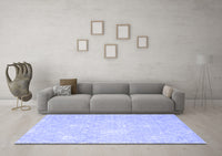 Machine Washable Abstract Blue Contemporary Rug, wshcon825blu