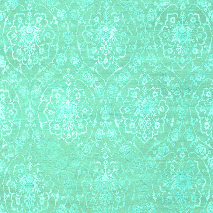 Machine Washable Abstract Turquoise Contemporary Area Rugs, wshcon825turq