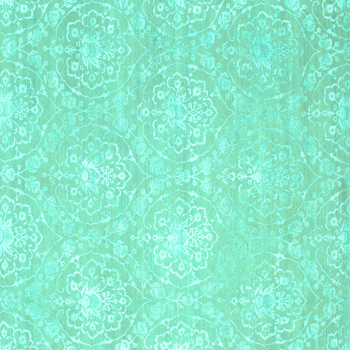 Square Abstract Turquoise Contemporary Rug, con825turq