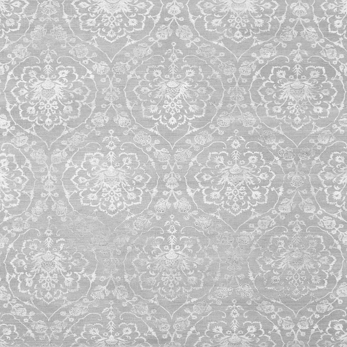 Round Machine Washable Abstract Gray Contemporary Rug, wshcon825gry