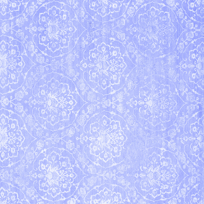 Square Abstract Blue Contemporary Rug, con825blu