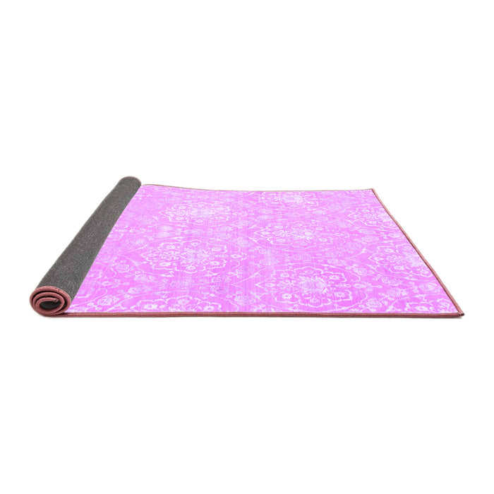 Sideview of Abstract Purple Contemporary Rug, con825pur
