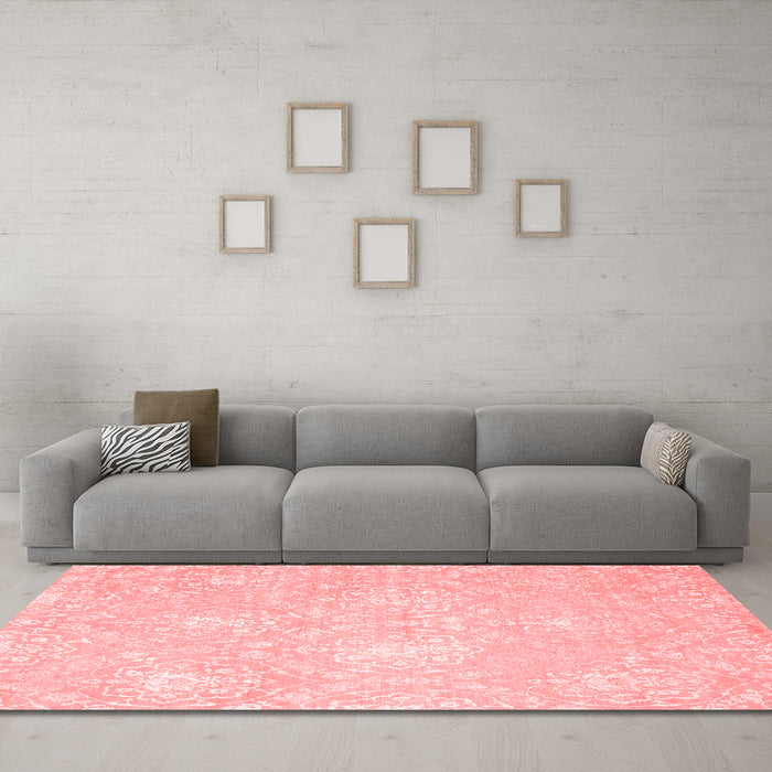 Contemporary Red Washable Rugs