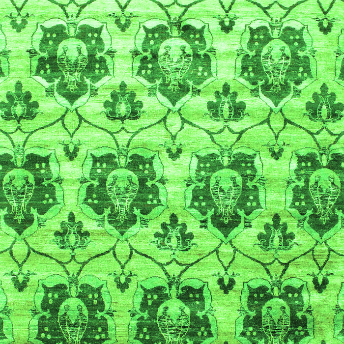 Abstract Green Contemporary Rug, con826grn