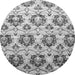 Machine Washable Abstract Gray Contemporary Rug, wshcon826gry