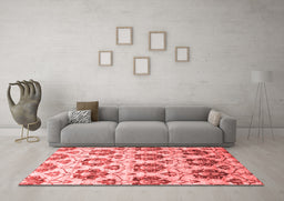 Contemporary Red Washable Rugs
