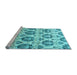 Sideview of Machine Washable Abstract Light Blue Contemporary Rug, wshcon826lblu