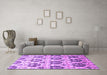 Machine Washable Abstract Purple Contemporary Area Rugs in a Living Room, wshcon826pur