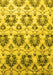 Machine Washable Abstract Yellow Contemporary Rug, wshcon826yw