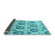 Sideview of Abstract Light Blue Contemporary Rug, con826lblu