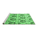 Sideview of Machine Washable Abstract Emerald Green Contemporary Area Rugs, wshcon826emgrn