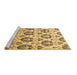 Sideview of Machine Washable Abstract Brown Contemporary Rug, wshcon826brn