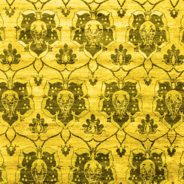 Abstract Yellow Contemporary Rug, con826yw