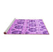 Sideview of Machine Washable Abstract Purple Contemporary Area Rugs, wshcon826pur