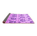 Sideview of Abstract Purple Contemporary Rug, con826pur