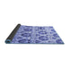 Sideview of Abstract Blue Contemporary Rug, con826blu