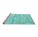 Sideview of Machine Washable Abstract Light Blue Contemporary Rug, wshcon827lblu