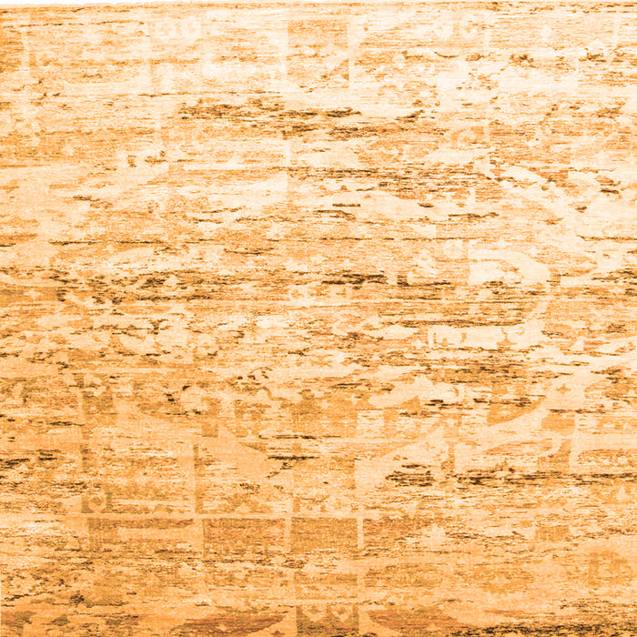 Serging Thickness of Abstract Orange Contemporary Rug, con827org