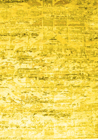 Abstract Yellow Contemporary Rug, con827yw