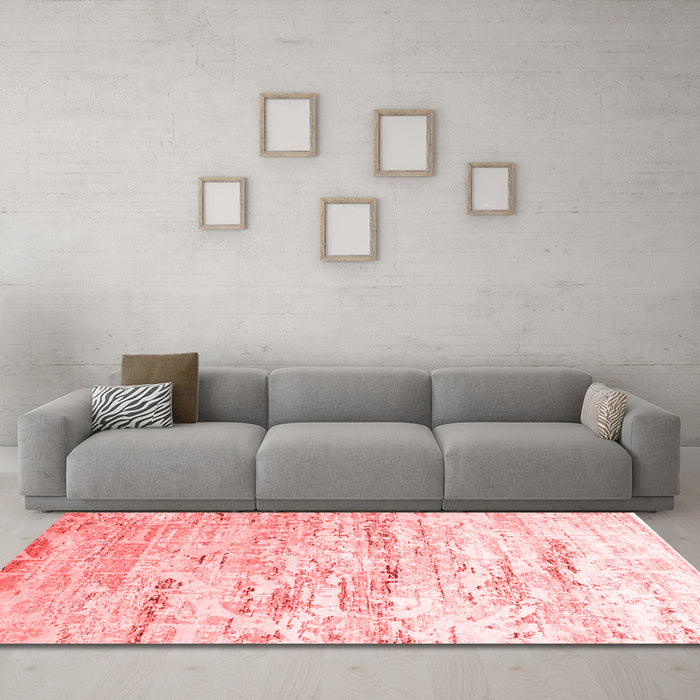 Contemporary Red Washable Rugs