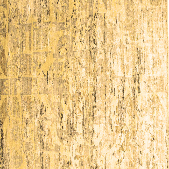 Square Machine Washable Abstract Brown Contemporary Rug, wshcon827brn